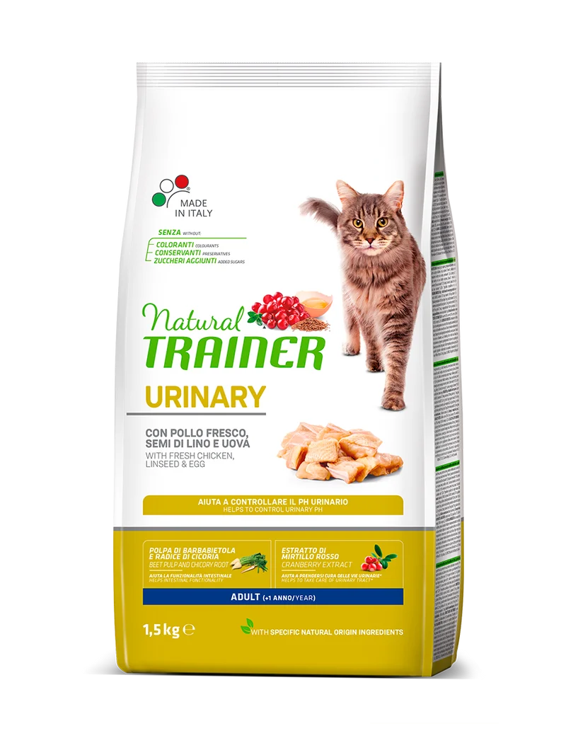 Natural Trainer gatto Urinary Adult con pollo fresco 1,5kg