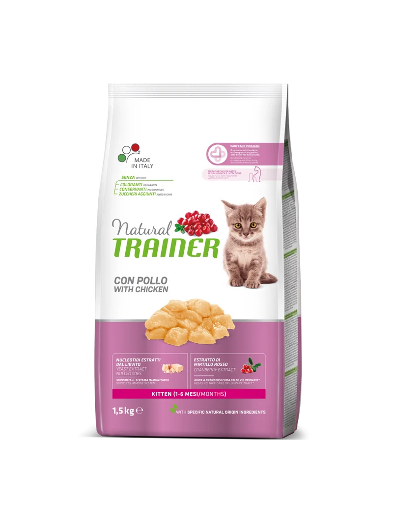 Natural Trainer gatto Kitten con Pollo Fresco 1,5kg