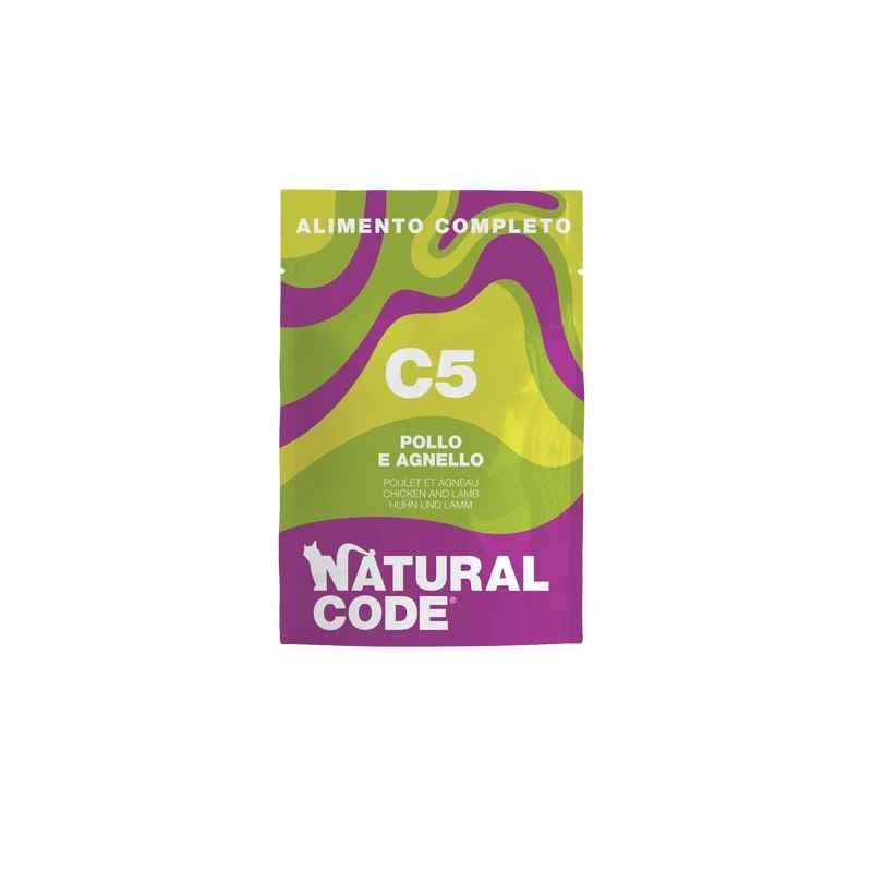 Natural Code C05 Pollo e Agnello Alimento Umido Completo per Gatti 70 g