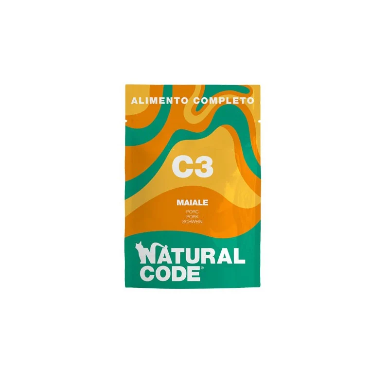 Natural Code C03 Maiale Alimento Umido Completo per Gatti 70 g