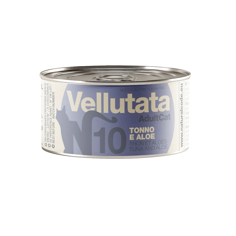 Natural Code 10 Vellutata Tonno e Aloe 85 g | Alimento Umido per Gatti Adulti