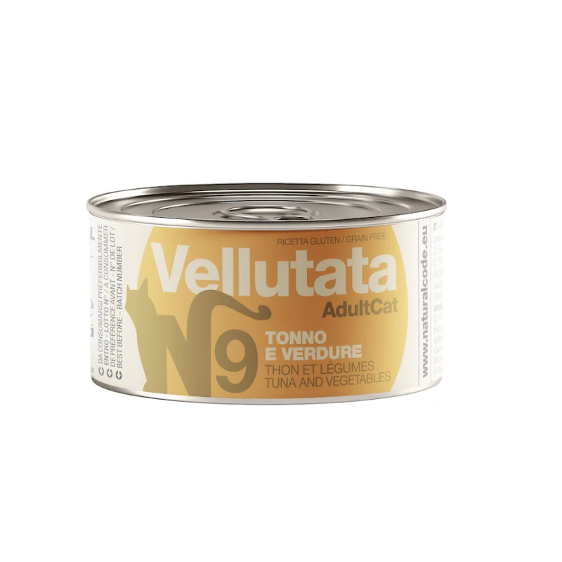 Natural Code 09 Vellutata Tonno e Verdure Alimento Umido per Gatti 85 g