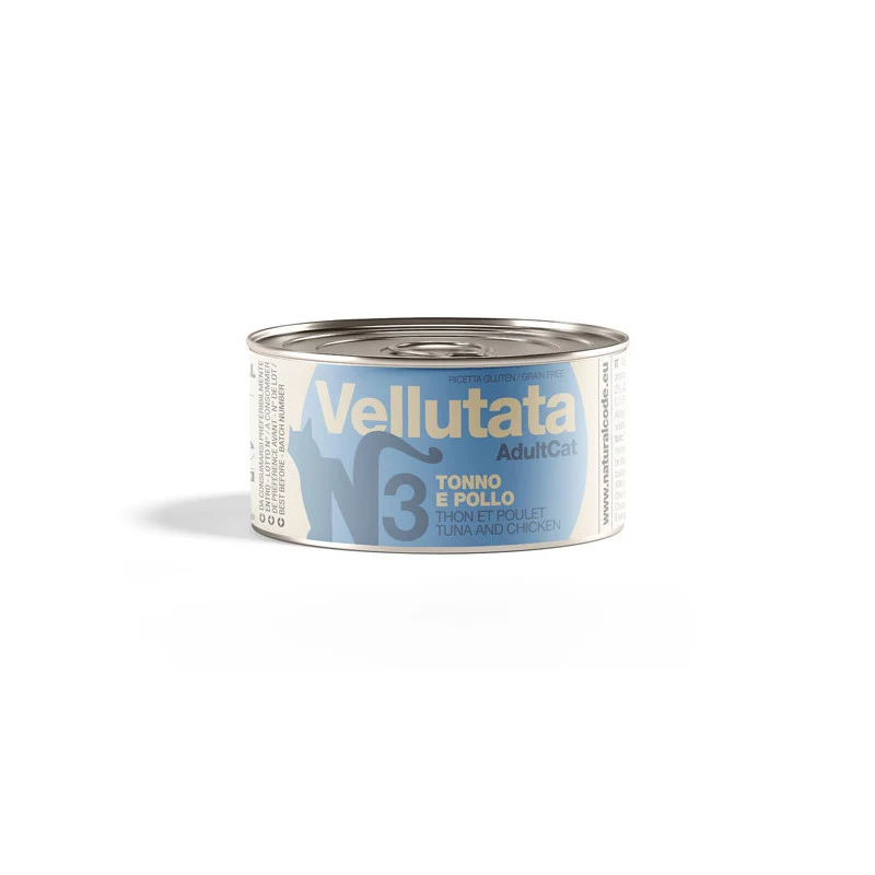 Natural Code 03 Vellutata Tonno e Pollo 85 g | Alimento Umido per Gatti
