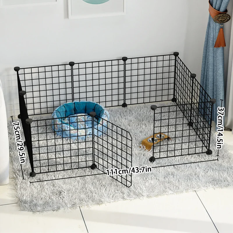 Recinto Modulare per Cani e Cuccioli | Box da Interno in Rete Metallica con Porta