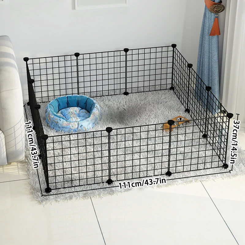 Recinto Modulare per Cani e Cuccioli | Box da Interno in Rete Metallica con Porta