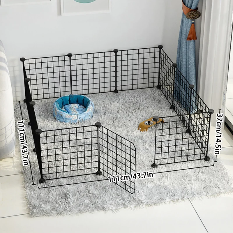 Recinto Modulare per Cani e Cuccioli | Box da Interno in Rete Metallica con Porta
