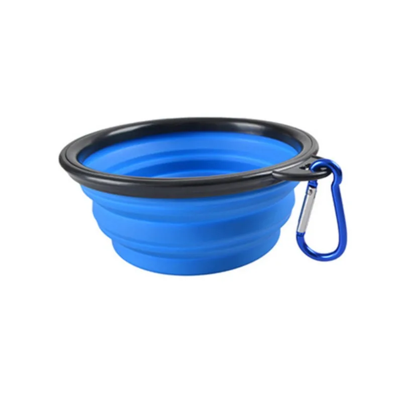 Ciotola Pieghevole Portatile in Silicone e TPR per Cani e Gatti, Ciotola da Viaggio Salvaspazio per Cibo e Acqua (Outdoor e Trekking)