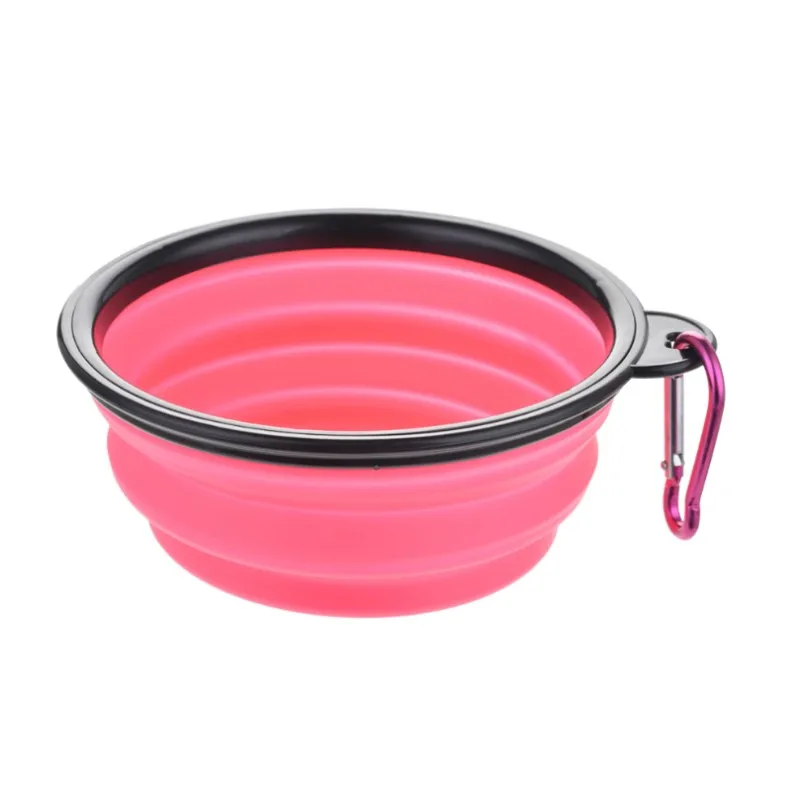 Ciotola Pieghevole Portatile in Silicone e TPR per Cani e Gatti, Ciotola da Viaggio Salvaspazio per Cibo e Acqua (Outdoor e Trekking)