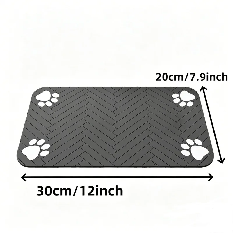 Pet Feeding Mat – Tappetino Sottociotola Super Assorbente per Cani e Gatti, Tovaglietta Impermeabile in Gomma ad Asciugatura Rapida per Cibo e Acqua