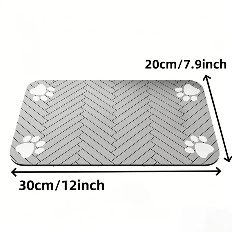 Pet Feeding Mat – Tappetino Sottociotola Super Assorbente per Cani e Gatti, Tovaglietta Impermeabile in Gomma ad Asciugatura Rapida per Cibo e Acqua