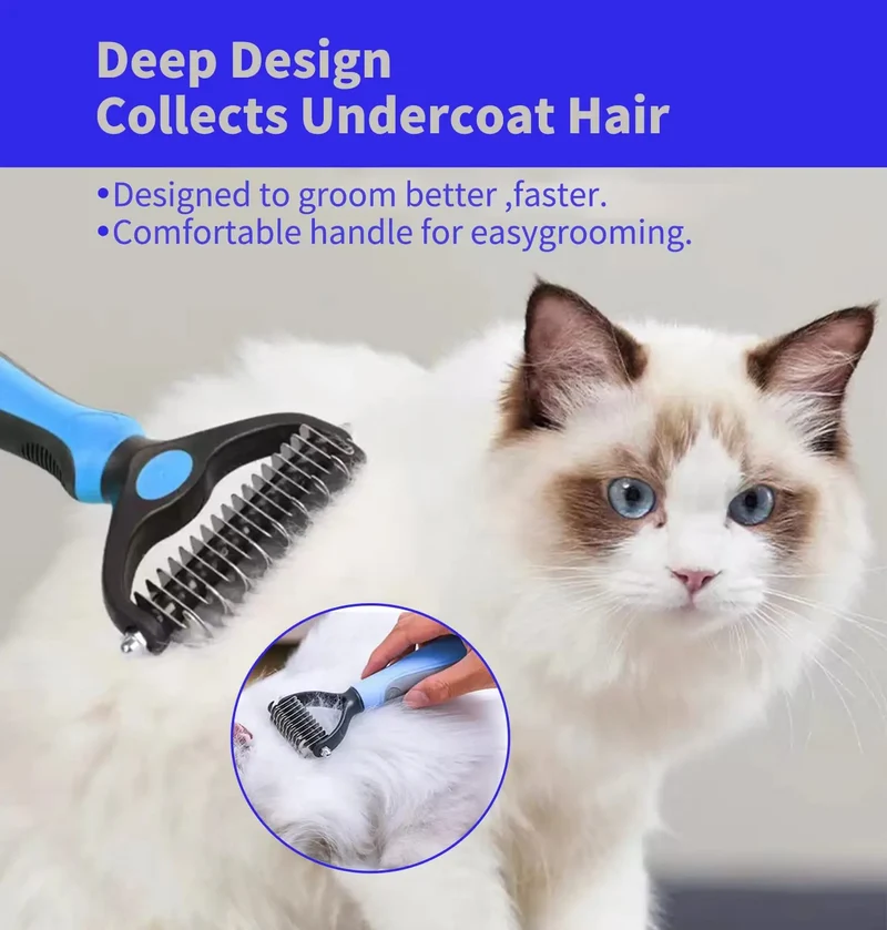 Spazzola Sottopelo per Cani e Gatti – Pettine Taglianodi Deshedding