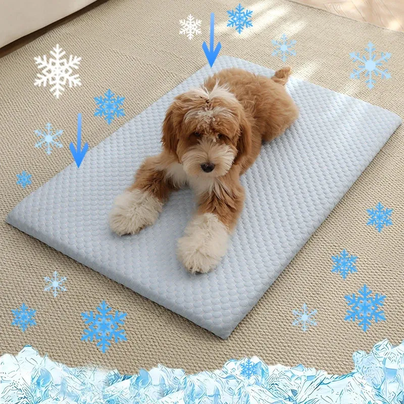 New Summer Cooling Pet Mat – Tappetino Refrigerante Spesso per Cani e Gatti, Materassino Rinfrescante Alto, Traspirante e Lavabile per Taglia Media e Grande