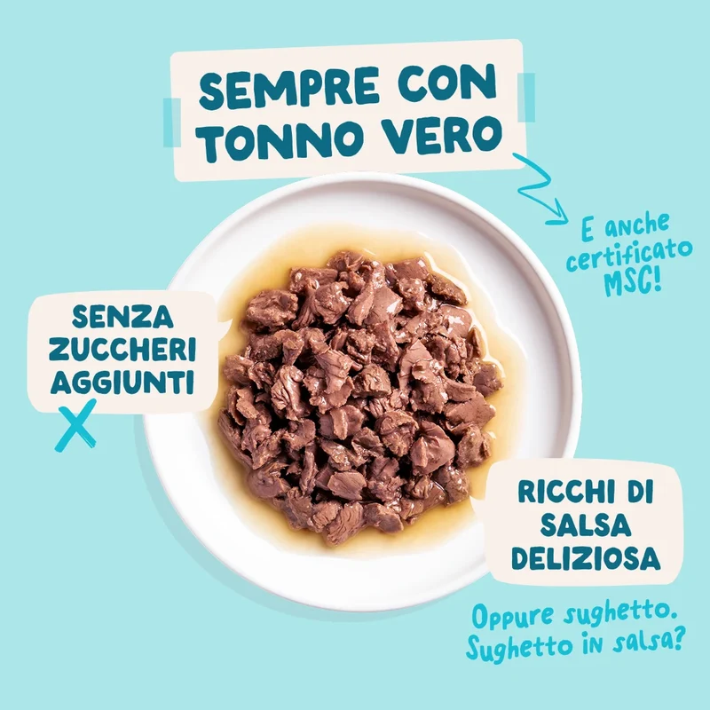 Edgard & Cooper Umido Gatto Adult Tonno e Pollo BOCCONCINI IN SALSA