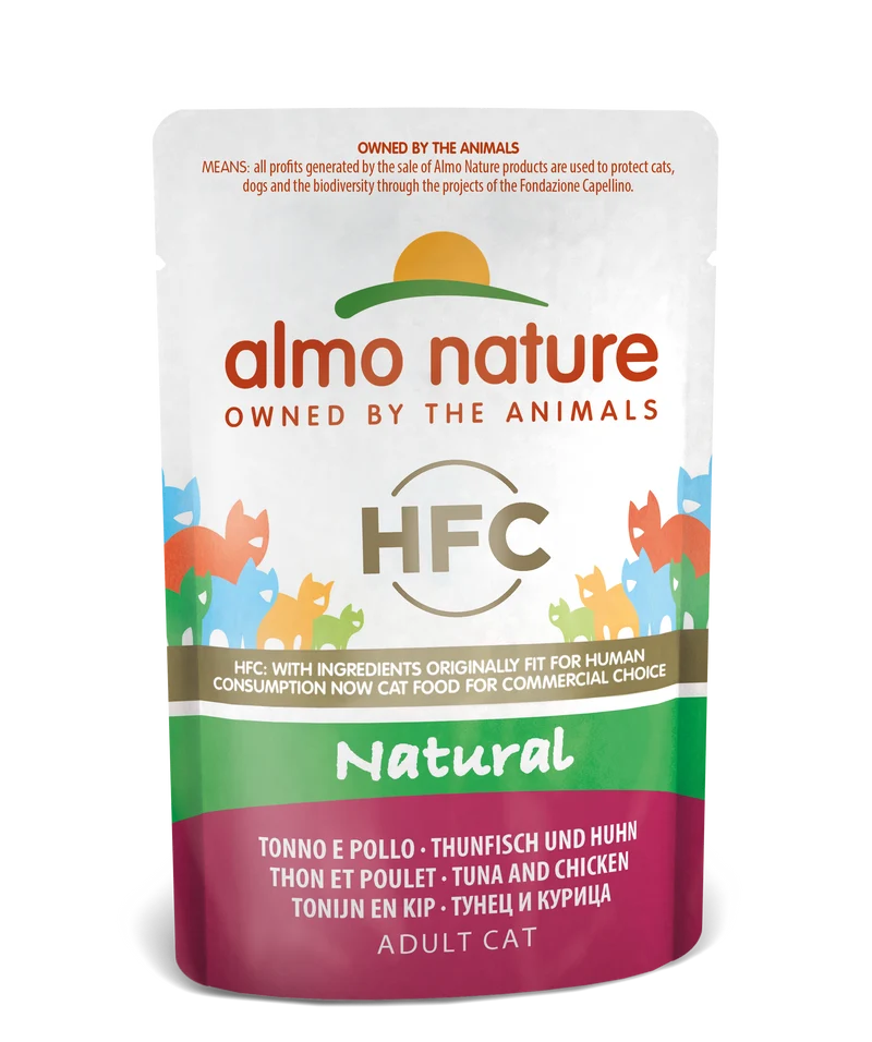 HFC CAT Natural - con Pollo e Tonno 55gr, 70gr, 140gr, e 280gr