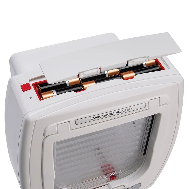 SWING MICROCHIP Portina per gatti con sistema d'apertura a microchip BIANCA