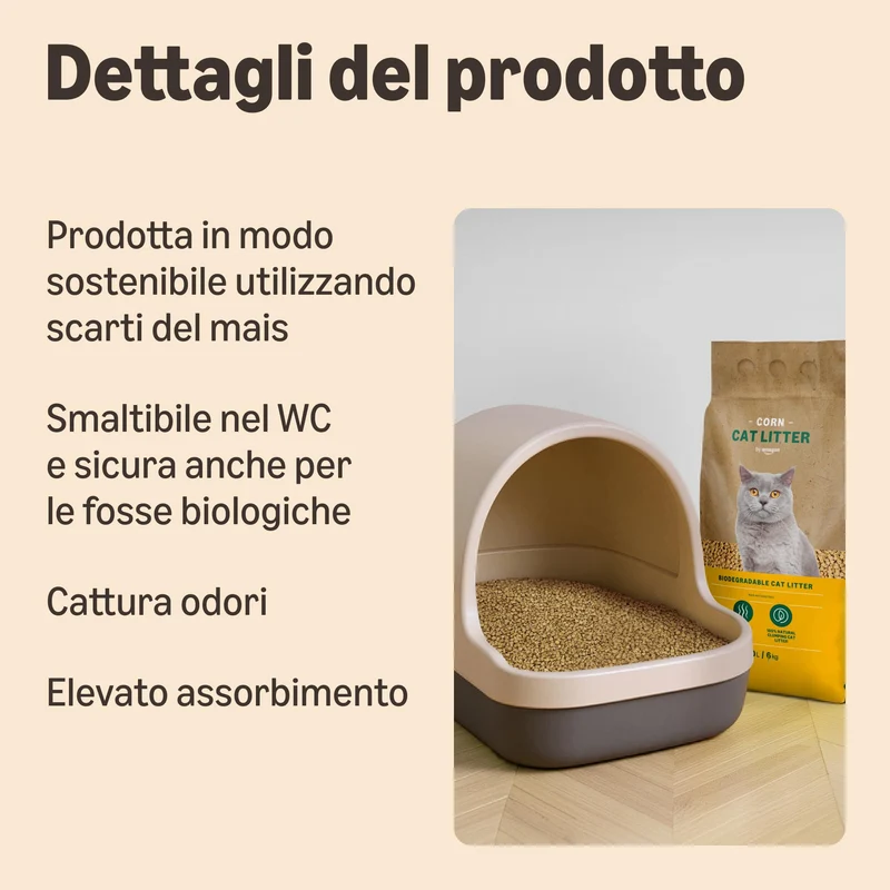Lettiera per Gatti Agglomerante al Mais, 10L (Confezione da 1) (in Precedenza Un Marchio Lifelong, Stesso Prodotto)