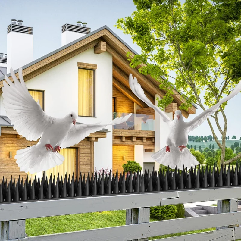Dissuasori per Piccioni 5.7M, Dissuasore per Piccioni Plastica, Scaccia Piccioni, Piccioni Dissuasori Balcone Terrazza Finestra per Uccelli, Gatti (20 Pezzi Nero)
