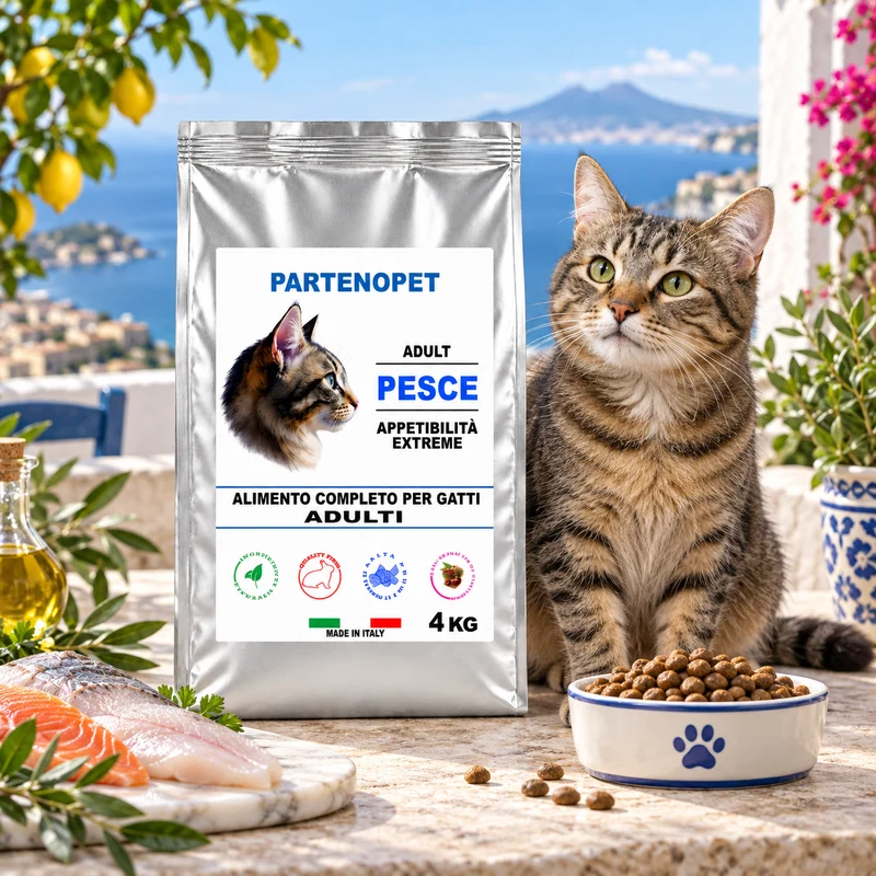 Partenopet Crocchette Gatti Adulti al Pesce con Taurina 4 kg