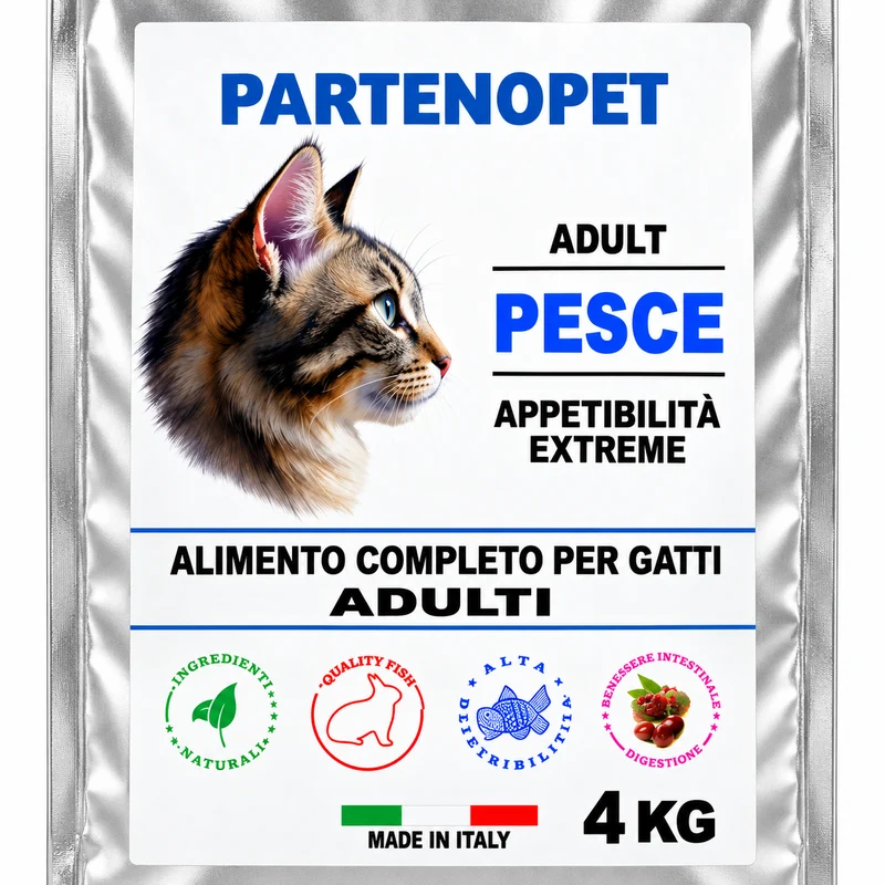Partenopet Crocchette Gatti Adulti al Pesce con Taurina 4 kg