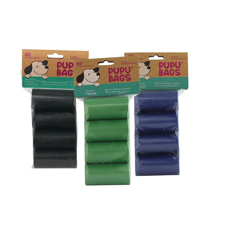 Sacchetti Igienici Pupù Bags – Set 4 Rotoli ad Alta Resistenza per la Raccolta Feci