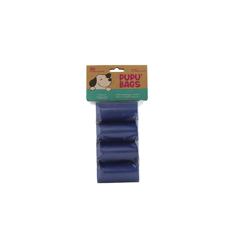 Sacchetti Igienici Pupù Bags – Set 4 Rotoli ad Alta Resistenza per la Raccolta Feci