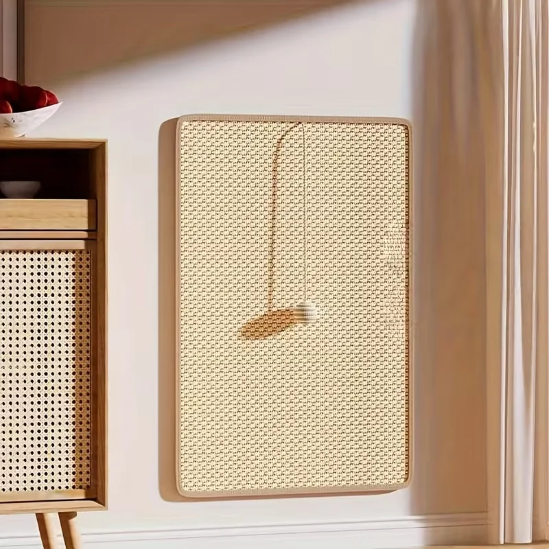Tiragraffi Verticale Robusto con Pallina Pendente – Protezione Mobili Salvaspazio per Gatti Indoor (Beige)