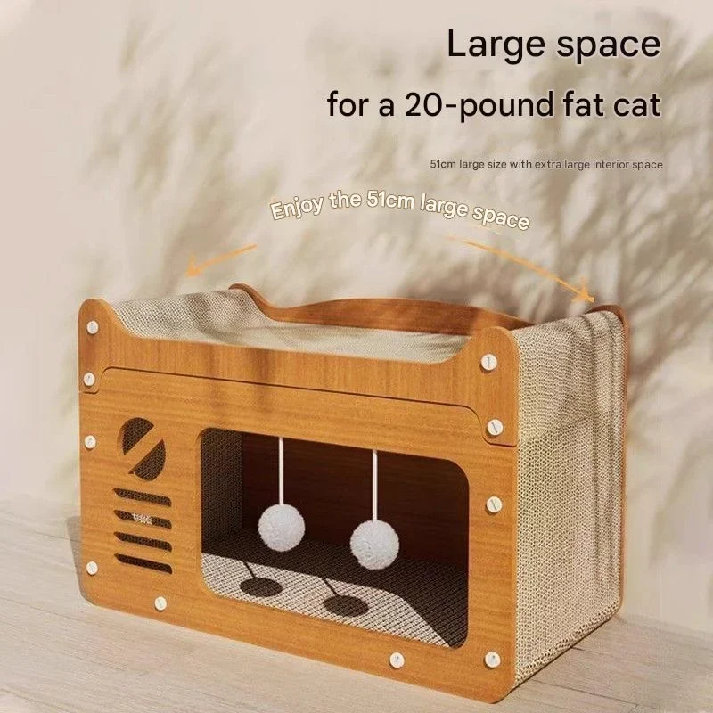 Tiragraffi 2 in 1 per Gatti – Graffiatoio e Cuccia Relax in Cartone Ondulato ad Alta Densità (4 Varianti)