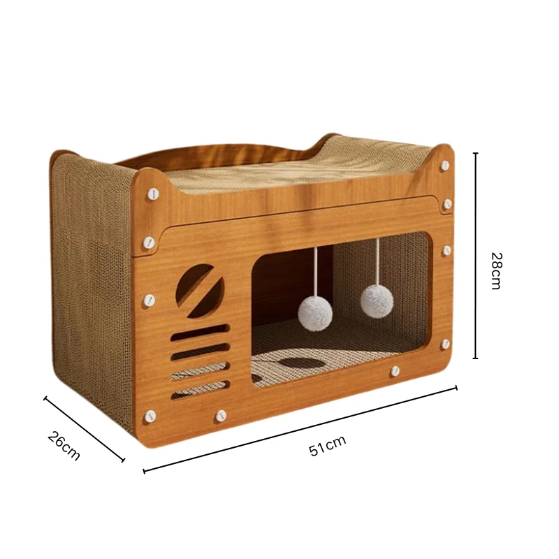 Tiragraffi 2 in 1 per Gatti – Graffiatoio e Cuccia Relax in Cartone Ondulato ad Alta Densità (4 Varianti)