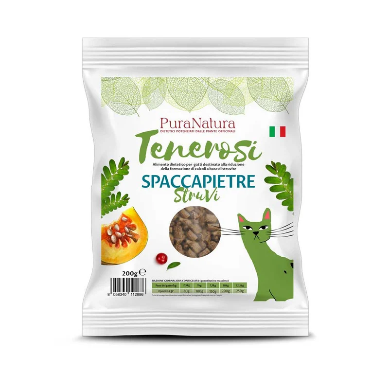 Pura Natura Dalla Grana Tenerosi SPACCAPIETRE STRUVI Maiale per Gatti