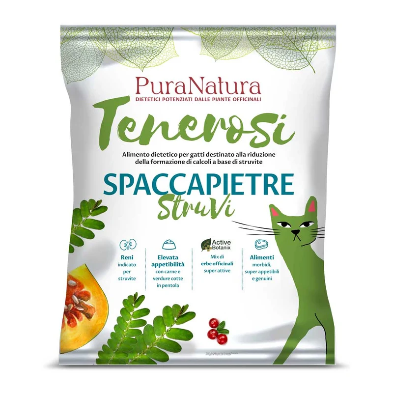 Pura Natura Dalla Grana Tenerosi SPACCAPIETRE STRUVI Maiale per Gatti