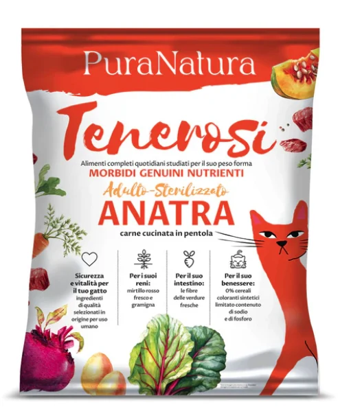 Pura Natura Dalla Grana Tenerosi Anatra Per GATTI