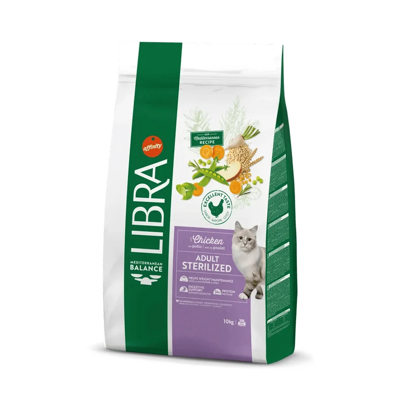 Libra Cat Sterilised Adult Pollo 10 kg: Benessere e Convenienza per il tuo Gatto