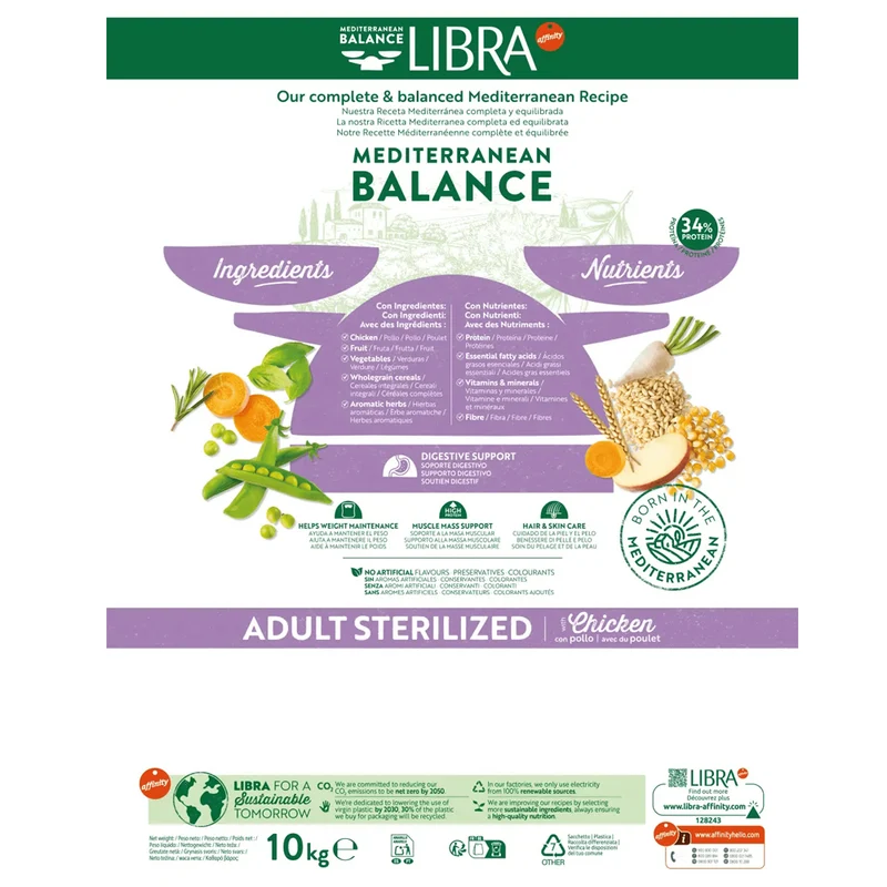 Libra Cat Sterilised Adult Pollo 10 kg: Benessere e Convenienza per il tuo Gatto