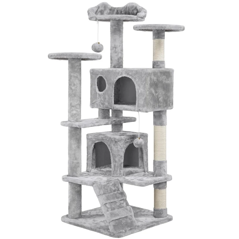 Albero Tiragraffi Multilivello con Cuscini, Cucce e Giochi | S / M / L