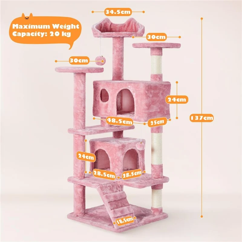 Albero Tiragraffi Multilivello con Cuscini, Cucce e Giochi | S / M / L