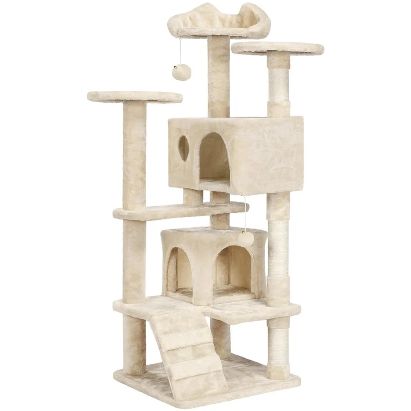 Albero Tiragraffi Multilivello con Cuscini, Cucce e Giochi | S / M / L