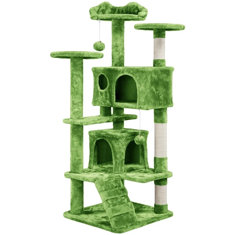 Albero Tiragraffi Multilivello con Cuscini, Cucce e Giochi | S / M / L