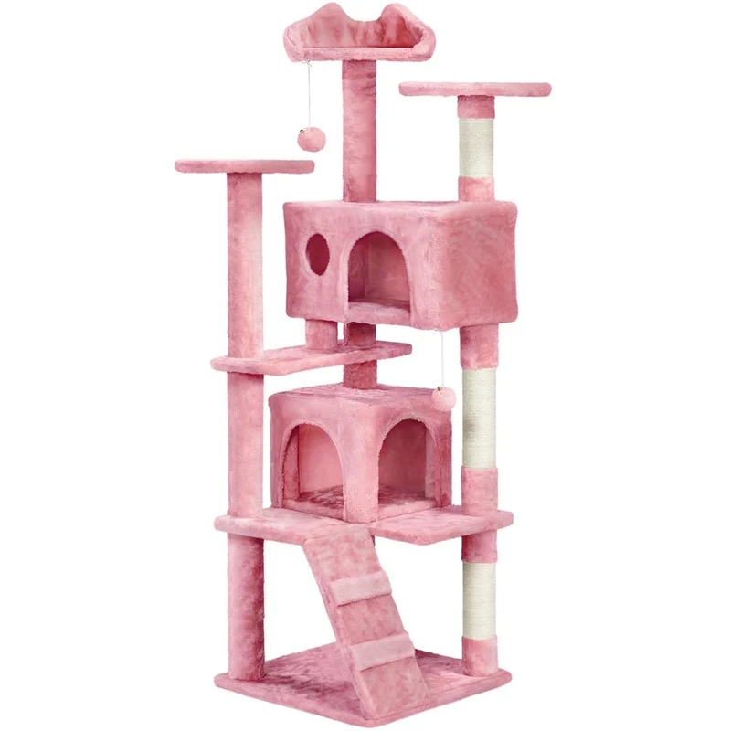 Albero Tiragraffi Multilivello con Cuscini, Cucce e Giochi | S / M / L
