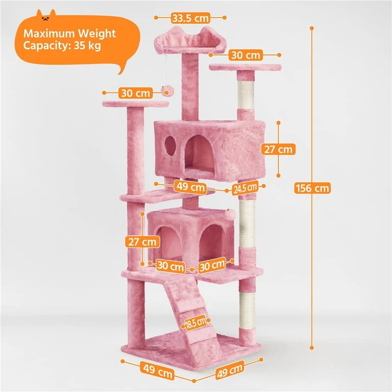 Albero Tiragraffi Multilivello con Cuscini, Cucce e Giochi | S / M / L