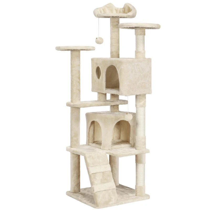 Albero Tiragraffi Multilivello con Cuscini, Cucce e Giochi | S / M / L