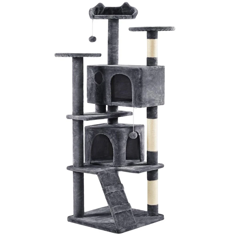 Albero Tiragraffi Multilivello con Cuscini, Cucce e Giochi | S / M / L
