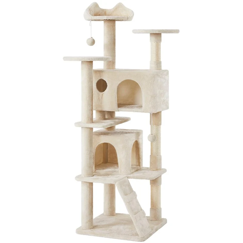Albero Tiragraffi Multilivello con Cuscini, Cucce e Giochi | S / M / L
