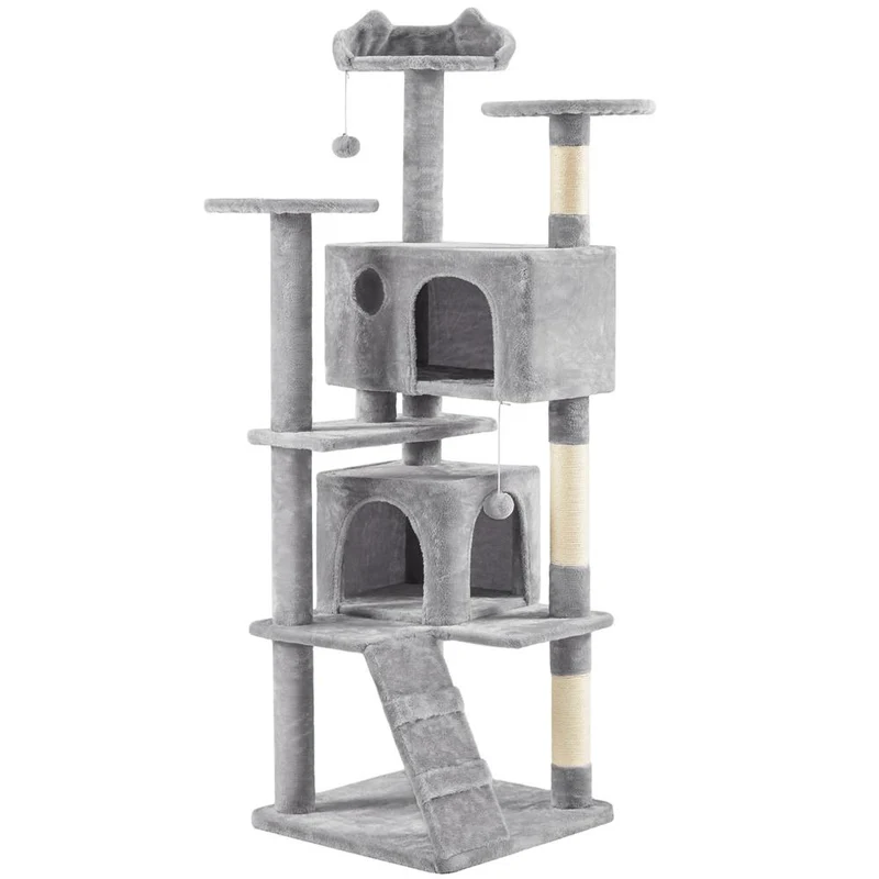 Albero Tiragraffi Multilivello con Cuscini, Cucce e Giochi | S / M / L