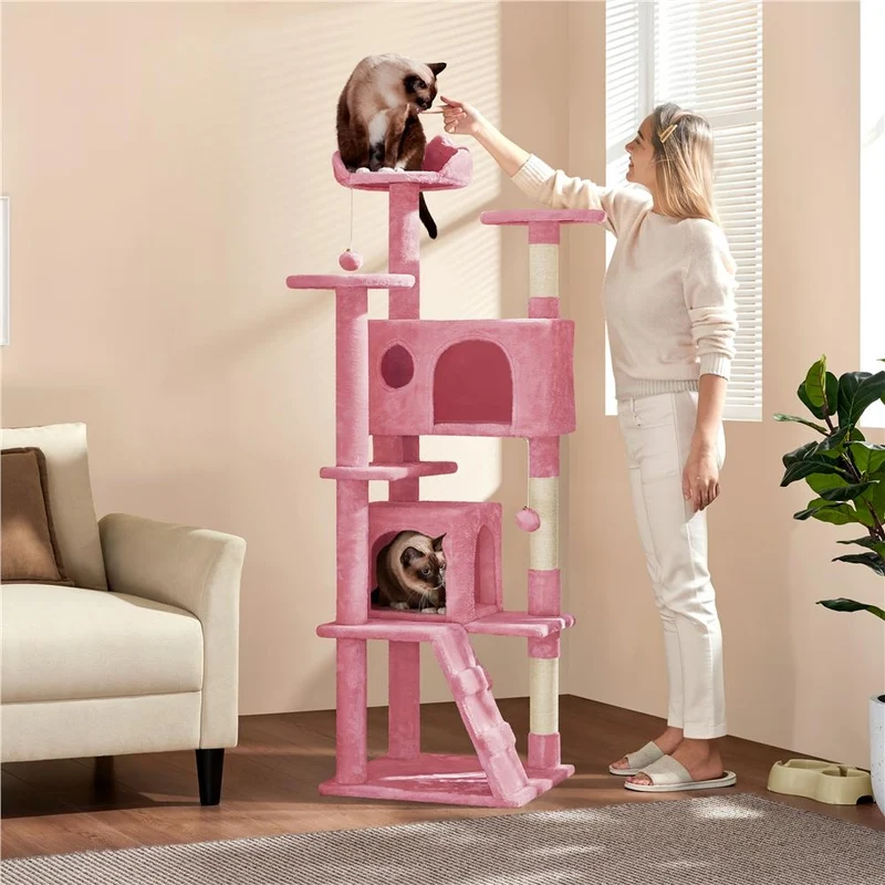 Albero Tiragraffi Multilivello con Cuscini, Cucce e Giochi | S / M / L