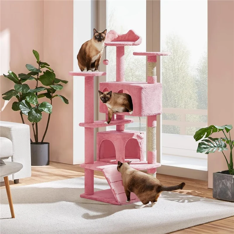 Albero Tiragraffi Multilivello con Cuscini, Cucce e Giochi | S / M / L