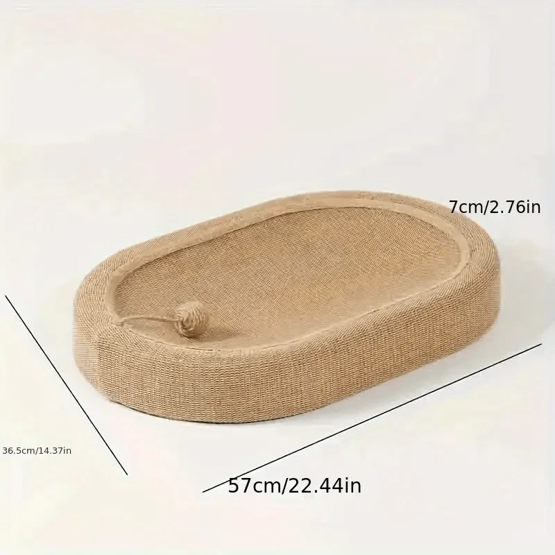 Tiragraffi in Juta per Gatti con Pallina | Cuccia e Gioco 57x36cm