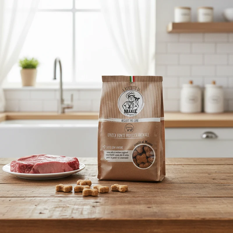 Biscotti Marie Ossetti al Manzo per Cani 300g | Mono-Proteici e Naturali