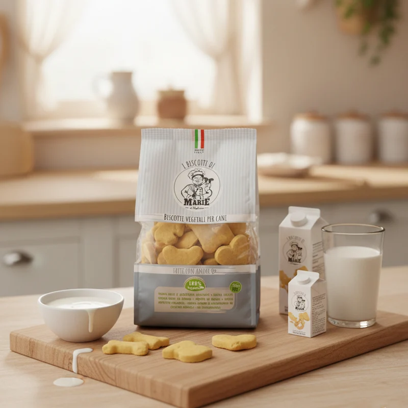 Biscotti Marie Vegetali aromatizzati al Latte per Cani 400g | Senza Sale e Zuccheri