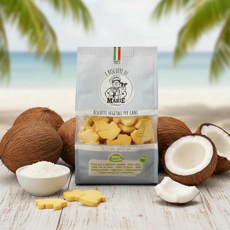 Biscotti Marie Vegetali al Cocco per Cani 400g | Senza Sale e Zuccheri