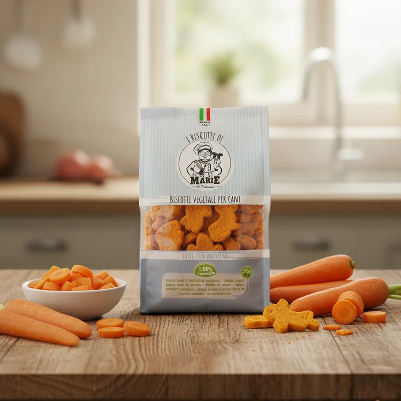 Biscotti Marie Vegetali alla Carota per Cani 400g | Senza Sale e Zuccheri